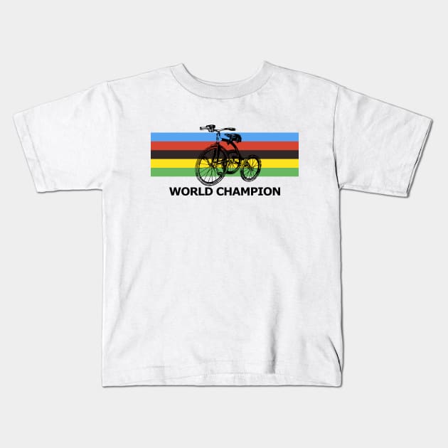 World Champion Tricycle Kids T-Shirt by eVrydayART